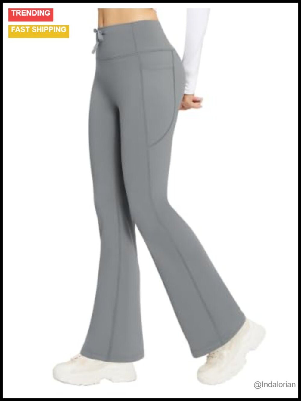 Fleece Lined Thermal Bootcut Flare Yoga Pants with Pockets